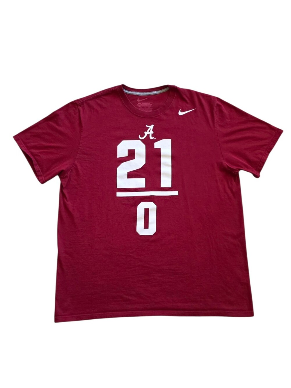 Alabama Crimson Tide 2XL Nike  21-0 BCS National Championship Tee Shirt XXL
